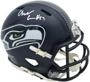 Charles Cross Autographed Seattle Seahawks Blue Super Bowl LX Champions Logo Speed Mini Helmet MCS Holo Stock #262468