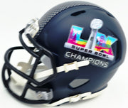 Ernest Jones IV Autographed Seattle Seahawks Blue Super Bowl LX Champions Logo Speed Mini Helmet MCS Holo Stock #262474