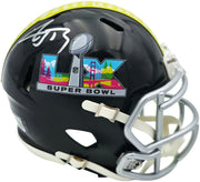 AJ Barner Autographed Seattle Seahawks Black Super Bowl LX Logo Speed Mini Helmet Beckett BAS Witness Stock #262486