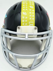 AJ Barner Autographed Seattle Seahawks Black Super Bowl LX Logo Speed Mini Helmet Beckett BAS Witness Stock #262486