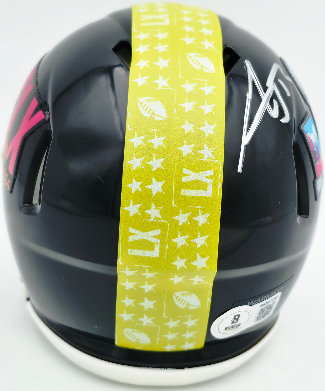 AJ Barner Autographed Seattle Seahawks Black Super Bowl LX Logo Speed Mini Helmet Beckett BAS Witness Stock #262486