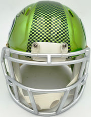 AJ Barner Autographed Seattle Seahawks Flash Green Speed Mini Helmet Beckett BAS Witness Stock #262487