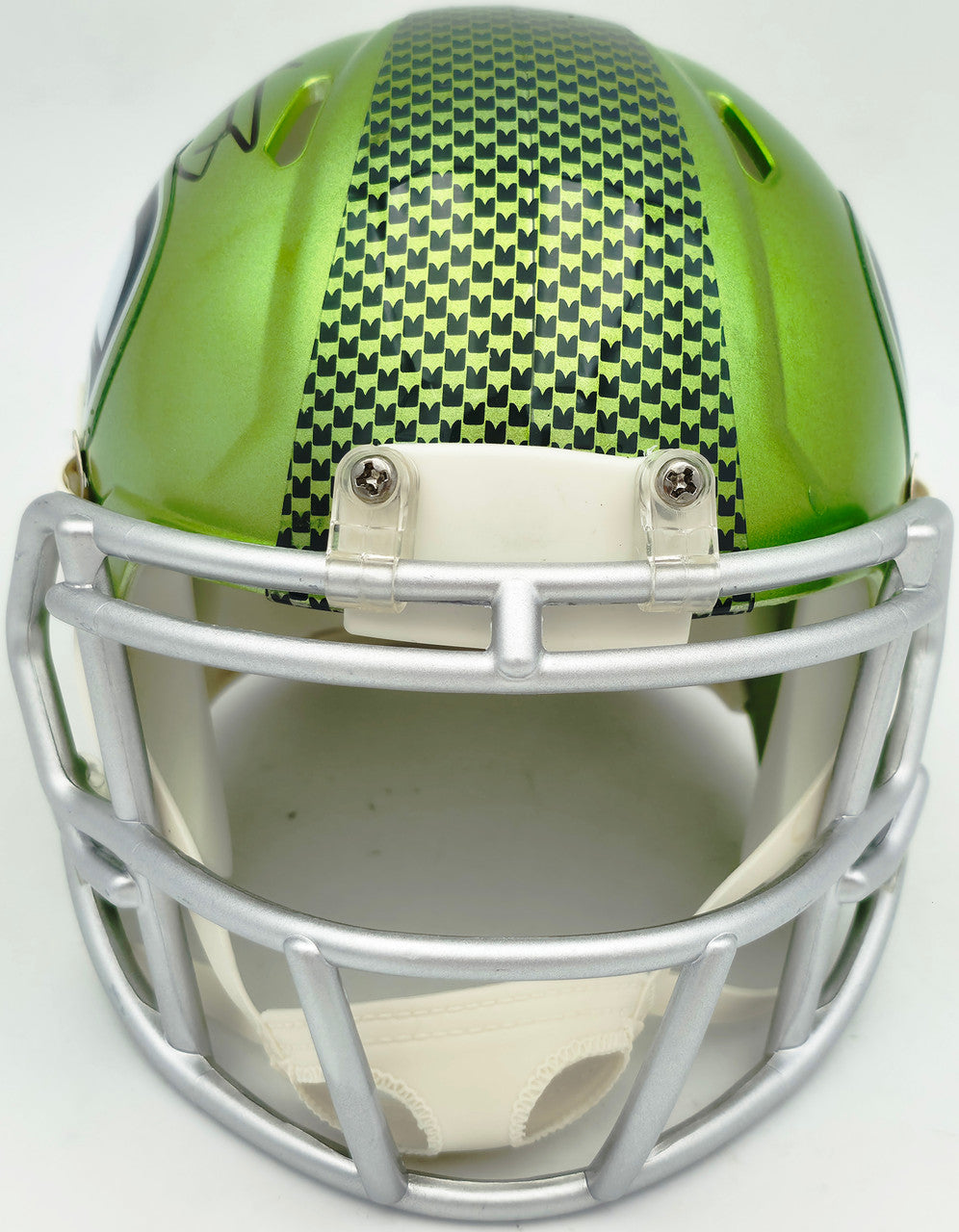 AJ Barner Autographed Seattle Seahawks Flash Green Speed Mini Helmet Beckett BAS Witness Stock #262487