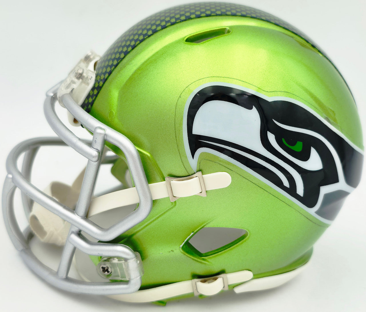 AJ Barner Autographed Seattle Seahawks Flash Green Speed Mini Helmet Beckett BAS Witness Stock #262487