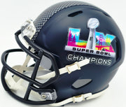 AJ Barner Autographed Seattle Seahawks Blue Super Bowl LX Champions Logo Speed Mini Helmet Beckett BAS Witness Stock #262488