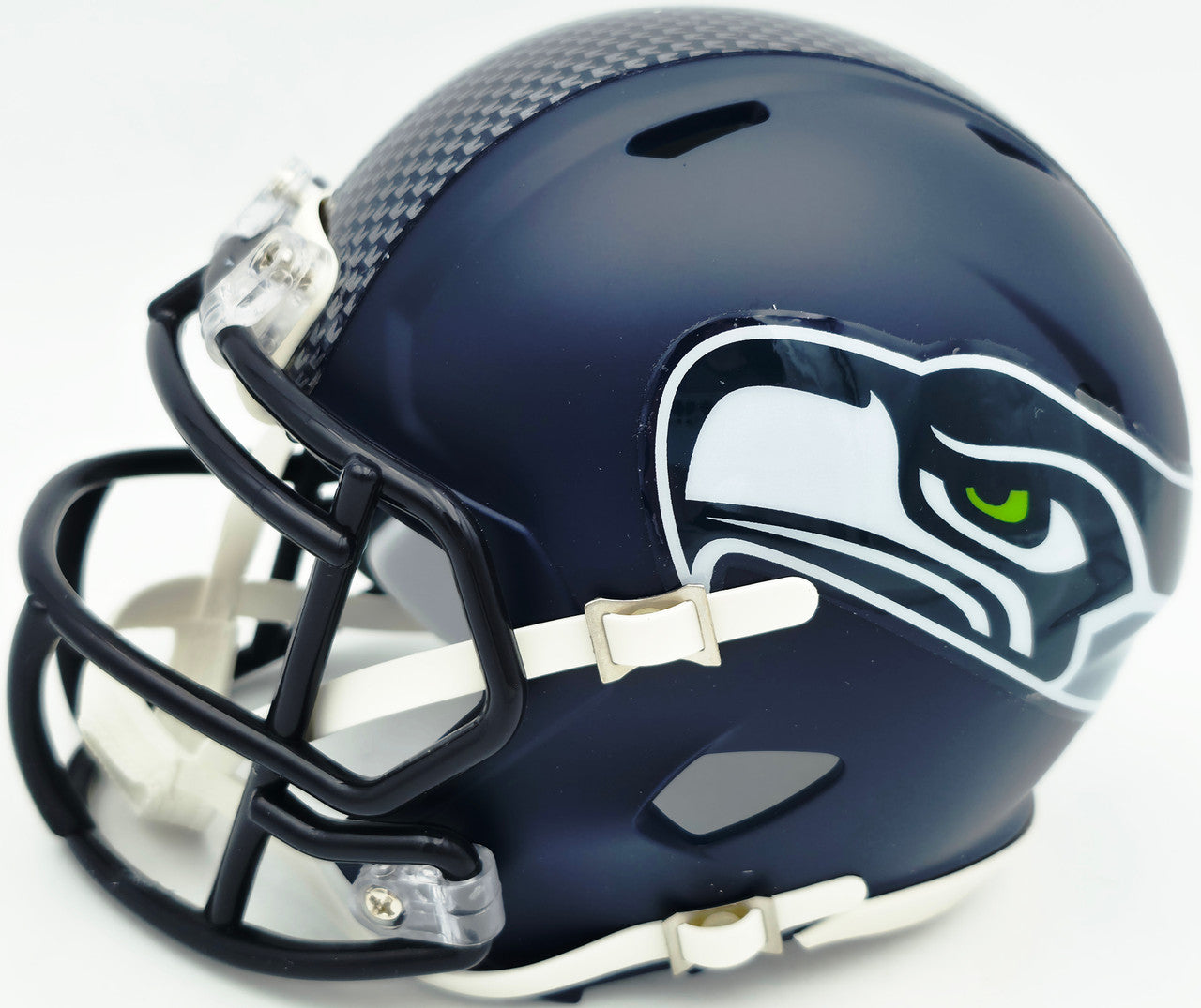 AJ Barner Autographed Seattle Seahawks Blue Speed Mini Helmet Beckett BAS Witness Stock #262489