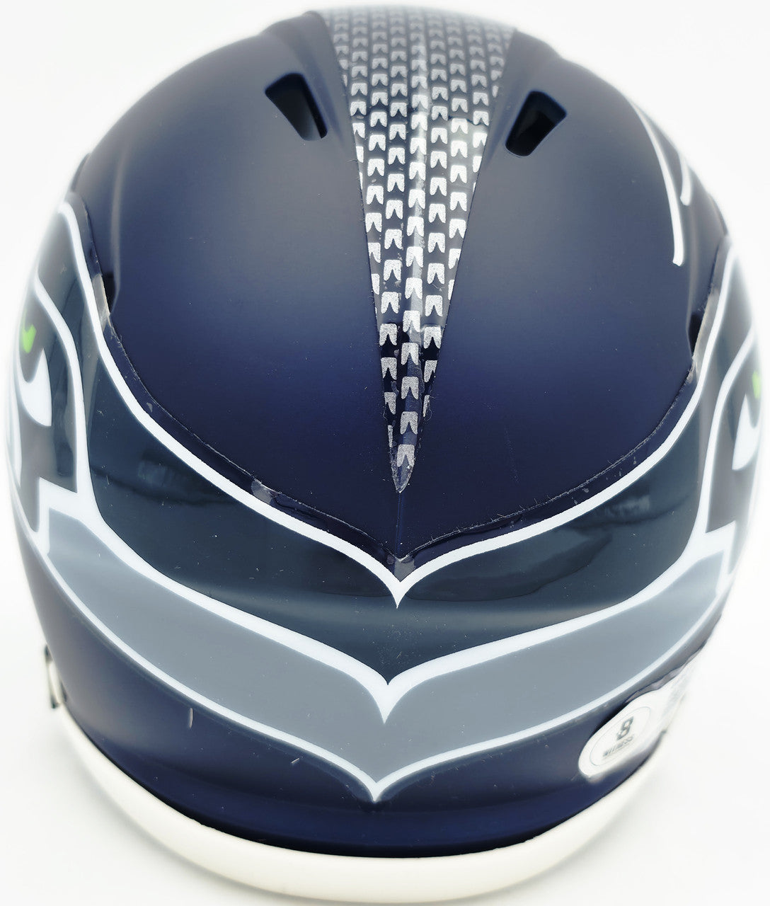AJ Barner Autographed Seattle Seahawks Blue Speed Mini Helmet Beckett BAS Witness Stock #262489