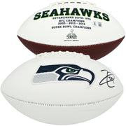 Earl Thomas III Autographed White Seattle Seahawks Super Bowl XLVIII Logo Football Beckett BAS Witness Stock #262447