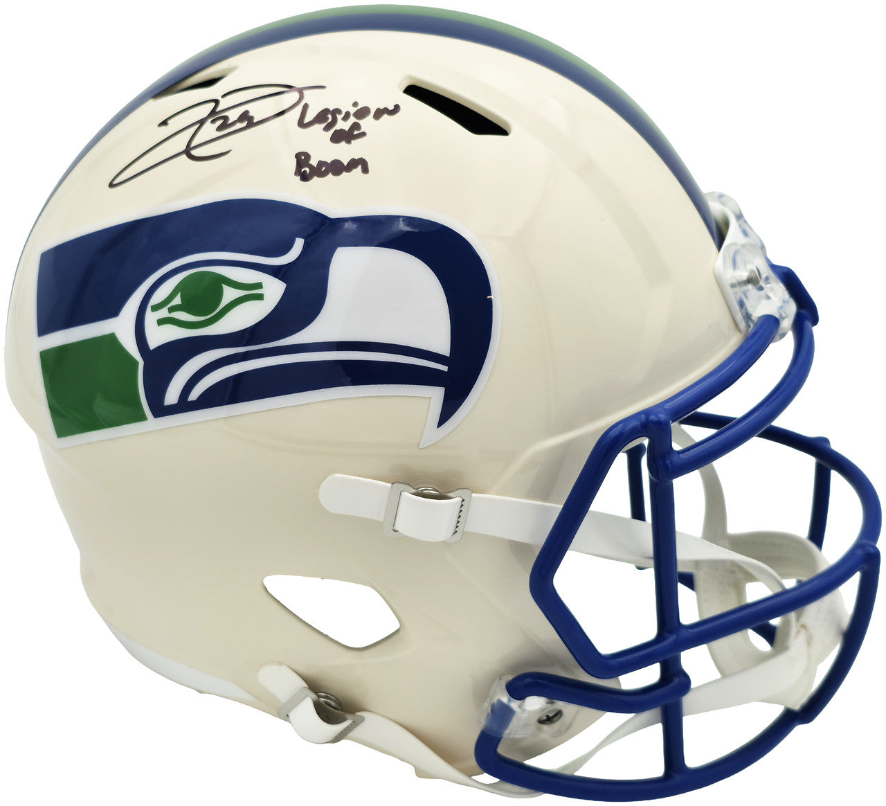 Earl Thomas III Autographed Seattle Seahawks Cream Retro Full Size Replica Speed Helmet "Legion of Boom" Beckett BAS Witness Stock #262438