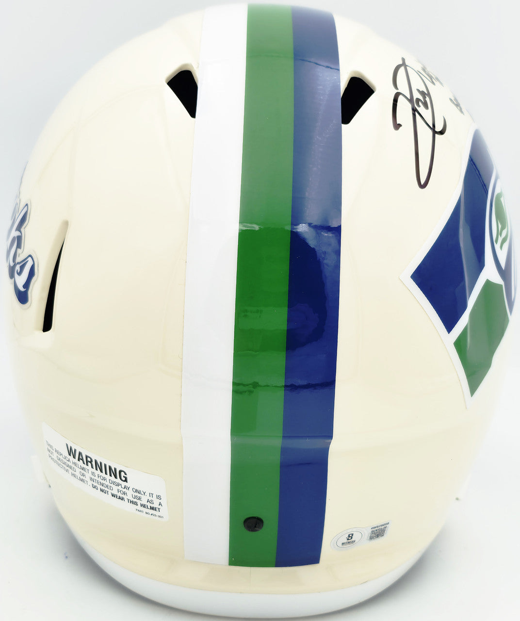 Earl Thomas III Autographed Seattle Seahawks Cream Retro Full Size Replica Speed Helmet "Legion of Boom" Beckett BAS Witness Stock #262438