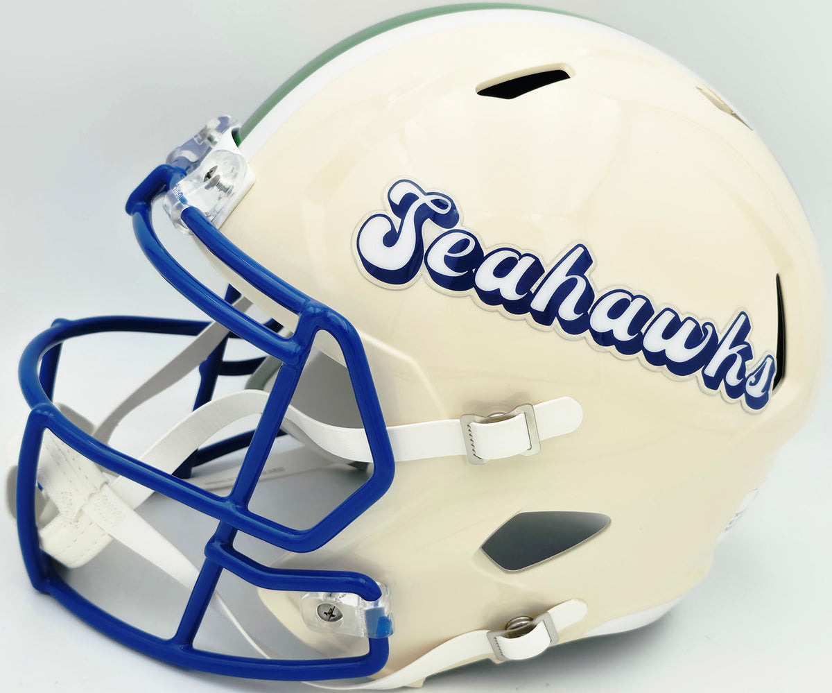 Earl Thomas III Autographed Seattle Seahawks Cream Retro Full Size Replica Speed Helmet "SB XLVIII Champs" Beckett BAS Witness Stock #262439