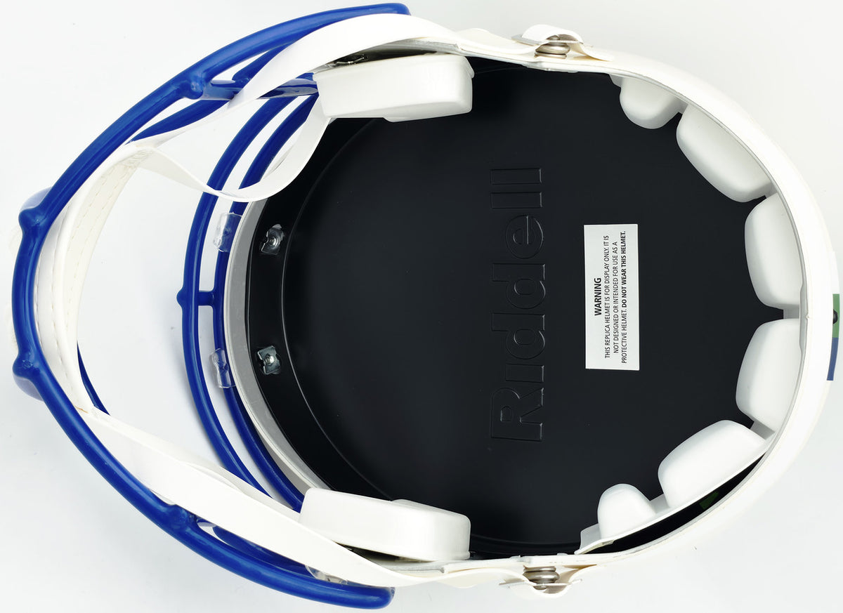 Earl Thomas III Autographed Seattle Seahawks Cream Retro Full Size Replica Speed Helmet "SB XLVIII Champs" Beckett BAS Witness Stock #262439