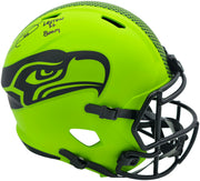 Earl Thomas III Autographed Seattle Seahawks Rave Green Full Size Replica Speed Helmet "Legion of Boom" Beckett BAS Witness Stock #262440