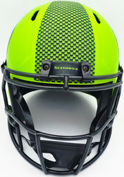 Earl Thomas III Autographed Seattle Seahawks Rave Green Full Size Replica Speed Helmet "Legion of Boom" Beckett BAS Witness Stock #262440