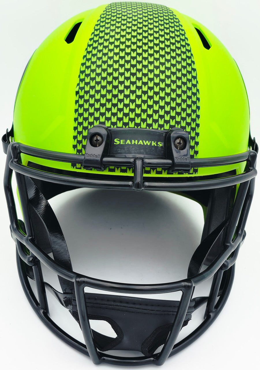 Earl Thomas III Autographed Seattle Seahawks Rave Green Full Size Replica Speed Helmet "Legion of Boom" Beckett BAS Witness Stock #262440