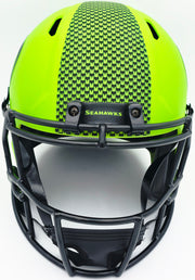 Earl Thomas III Autographed Seattle Seahawks Rave Green Full Size Replica Speed Helmet "SB XLVIII Champs" Beckett BAS Witness Stock #262441