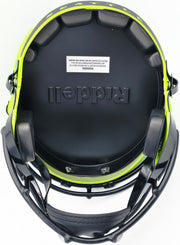 Earl Thomas III Autographed Seattle Seahawks Rave Green Full Size Replica Speed Helmet "SB XLVIII Champs" Beckett BAS Witness Stock #262441