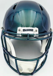 Earl Thomas III Autographed Seattle Seahawks Rivalries Full Size Replica Speed Helmet "SB XLVIII Champs" Beckett BAS Witness Stock #262443