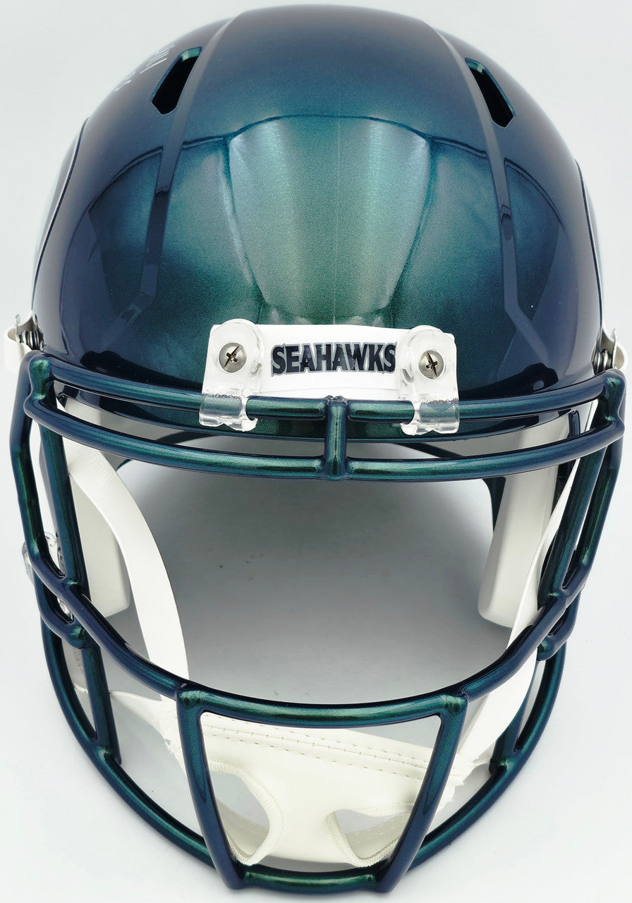 Earl Thomas III Autographed Seattle Seahawks Rivalries Full Size Replica Speed Helmet "SB XLVIII Champs" Beckett BAS Witness Stock #262443