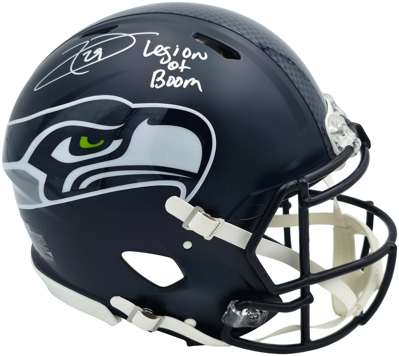 Earl Thomas III Autographed Seattle Seahawks Blue Full Size Authentic Speed Helmet "Legion of Boom" Beckett BAS Witness Stock #262444