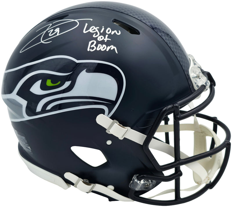Earl Thomas III Autographed Seattle Seahawks Blue Full Size Authentic Speed Helmet "Legion of Boom" Beckett BAS Witness Stock #262444