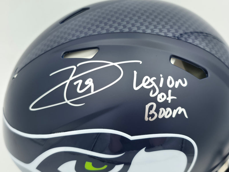 Earl Thomas III Autographed Seattle Seahawks Blue Full Size Authentic Speed Helmet "Legion of Boom" Beckett BAS Witness Stock #262444