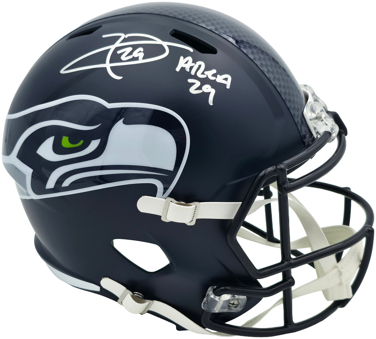 Earl Thomas III Autographed Seattle Seahawks Blue Full Size Replica Speed Helmet "Area 29" Beckett BAS Witness Stock #262446