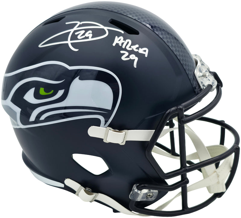 Earl Thomas III Autographed Seattle Seahawks Blue Full Size Replica Speed Helmet "Area 29" Beckett BAS Witness Stock #262446