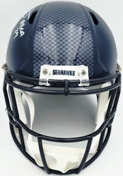 Earl Thomas III Autographed Seattle Seahawks Blue Full Size Replica Speed Helmet "Area 29" Beckett BAS Witness Stock #262446