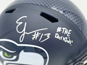 Ernest Jones IV Autographed Seattle Seahawks Blue Full Size Speed Replica Helmet "The Darkside" MCS Holo Stock #262470