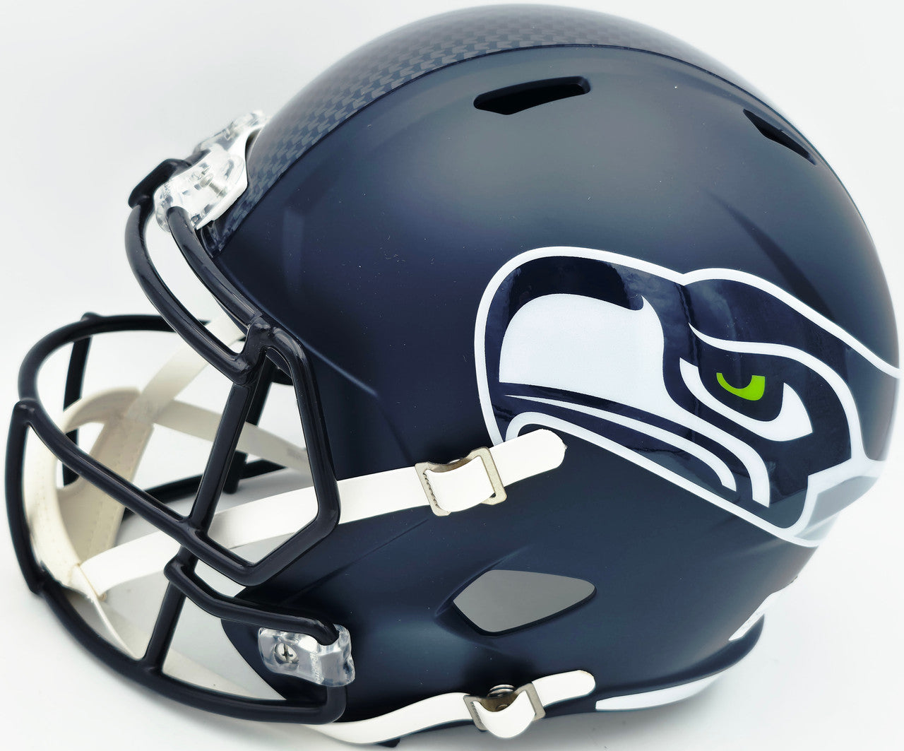 Ernest Jones IV Autographed Seattle Seahawks Blue Full Size Speed Replica Helmet "The Darkside" MCS Holo Stock #262470