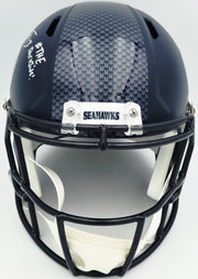 Ernest Jones IV Autographed Seattle Seahawks Blue Full Size Speed Replica Helmet "The Darkside" MCS Holo Stock #262470