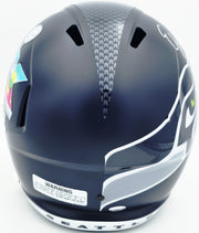 Ernest Jones IV Autographed Seattle Seahawks Blue Full Size Super Bowl LX Champions Logo Speed Replica Helmet "The Darkside" MCS Holo Stock #262477