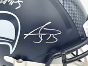 AJ Barner Autographed Seattle Seahawks Blue Full Size Super Bowl LX Champions Logo Speed Replica Helmet "SB LX Champs" Beckett BAS Witness Stock #262479