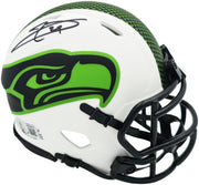 Earl Thomas III Autographed Seattle Seahawks White Lunar Eclipse Speed Mini Helmet Beckett BAS Witness Stock #262453