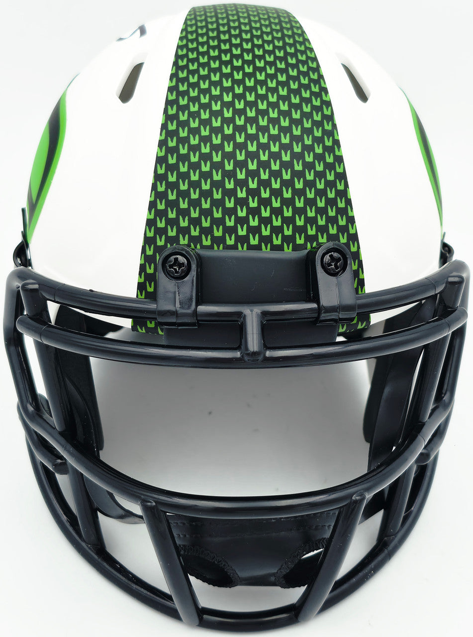 Earl Thomas III Autographed Seattle Seahawks White Lunar Eclipse Speed Mini Helmet Beckett BAS Witness Stock #262453