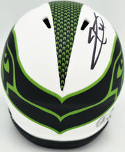 Earl Thomas III Autographed Seattle Seahawks White Lunar Eclipse Speed Mini Helmet Beckett BAS Witness Stock #262453