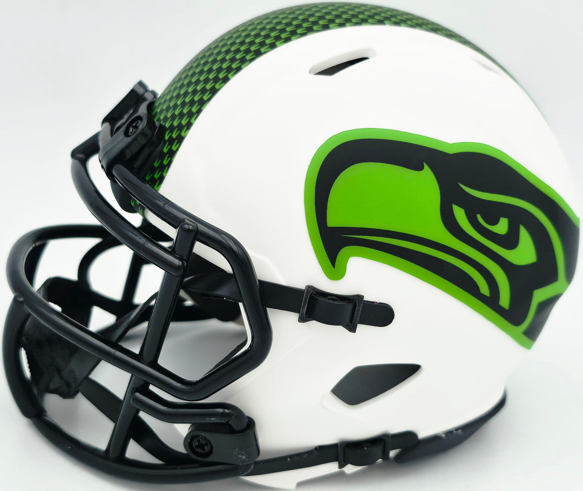 Earl Thomas III Autographed Seattle Seahawks White Lunar Eclipse Speed Mini Helmet Beckett BAS Witness Stock #262453