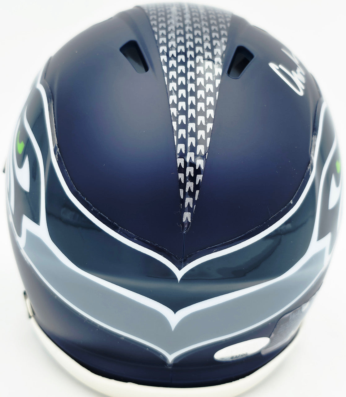 Charles Cross Autographed Seattle Seahawks Blue Speed Mini Helmet MCS Holo Stock #262467