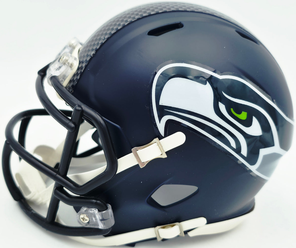Charles Cross Autographed Seattle Seahawks Blue Speed Mini Helmet MCS Holo Stock #262467