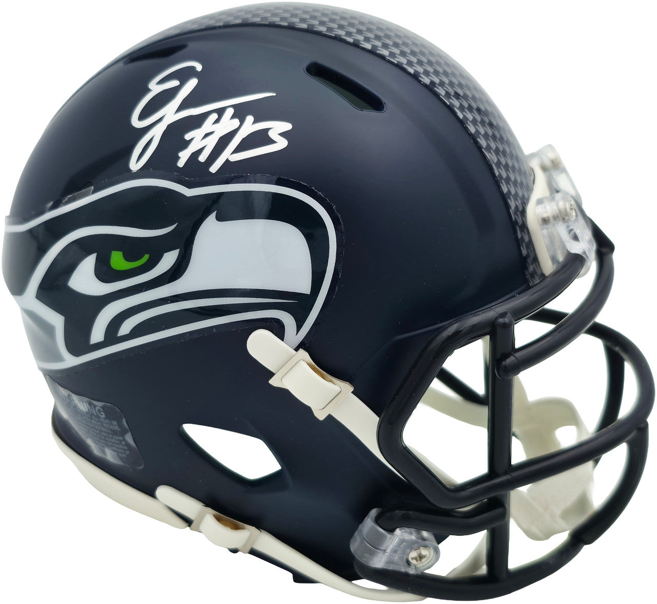 Ernest Jones IV Autographed Seattle Seahawks Blue Speed Mini Helmet MCS Holo Stock #262476