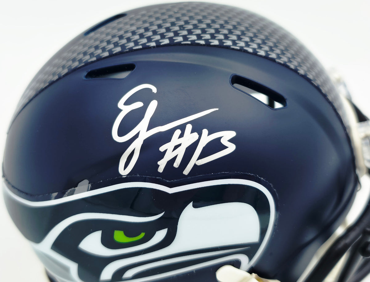 Ernest Jones IV Autographed Seattle Seahawks Blue Speed Mini Helmet MCS Holo Stock #262476