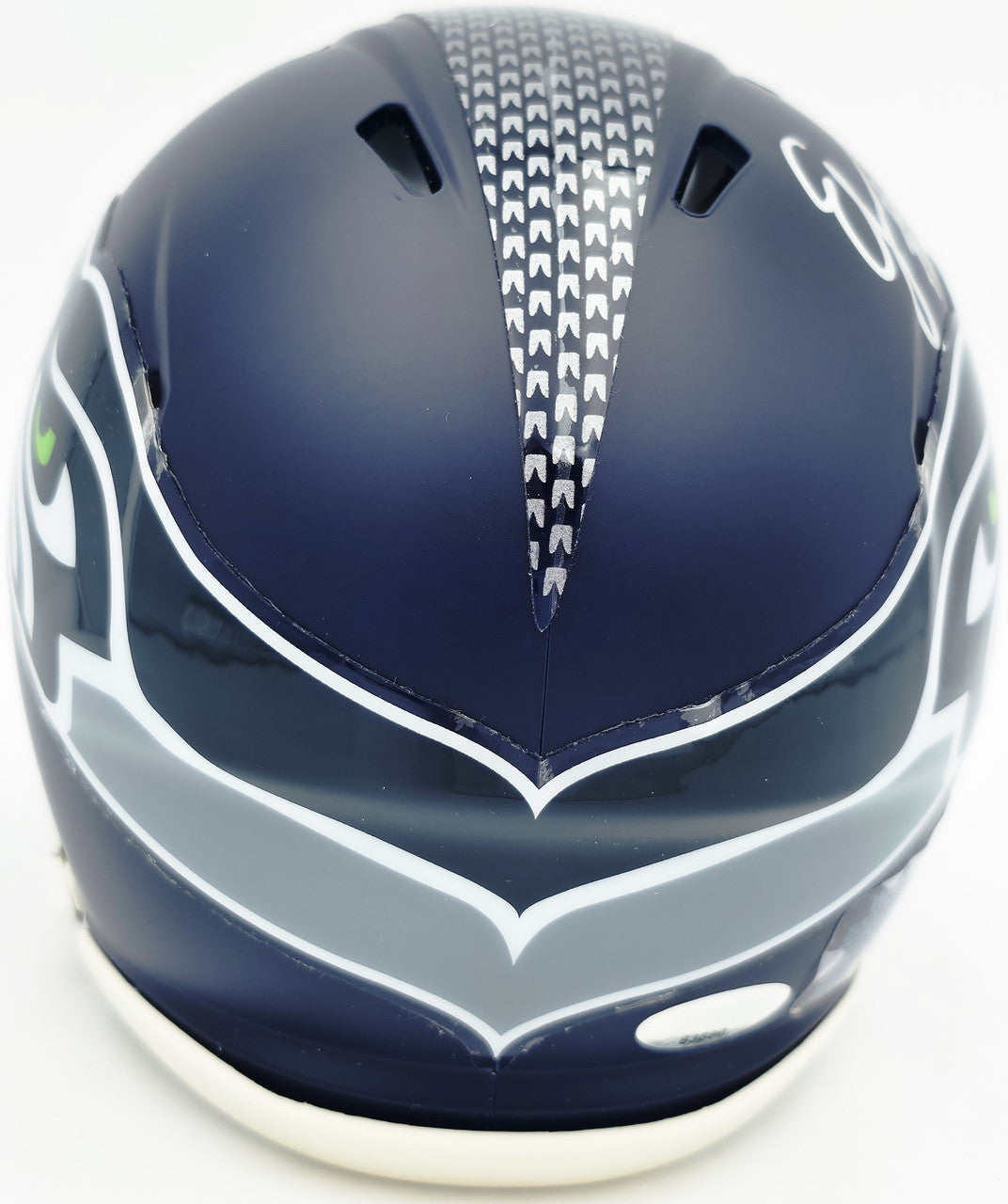 Ernest Jones IV Autographed Seattle Seahawks Blue Speed Mini Helmet MCS Holo Stock #262476