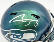 AJ Barner Autographed Seattle Seahawks Rivalries Speed Mini Helmet Beckett BAS Witness Stock #262484