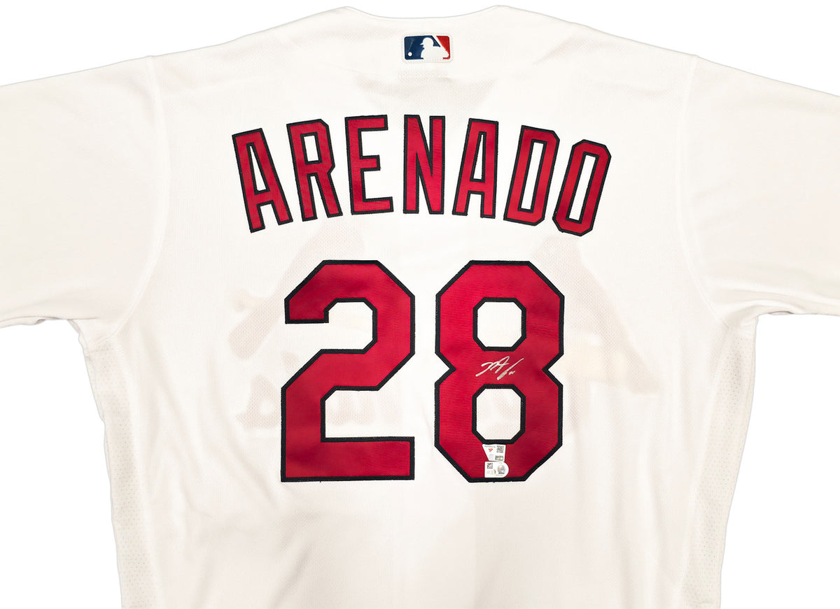 St. Louis Cardinals Nolan Arenado Autographed White Nike Authentic Collection Jersey Size 44 Fanatics & MLB Holo Stock #262510