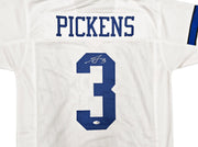 Dallas Cowboys George Pickens Autographed White Jersey JSA Witness Stock #262415