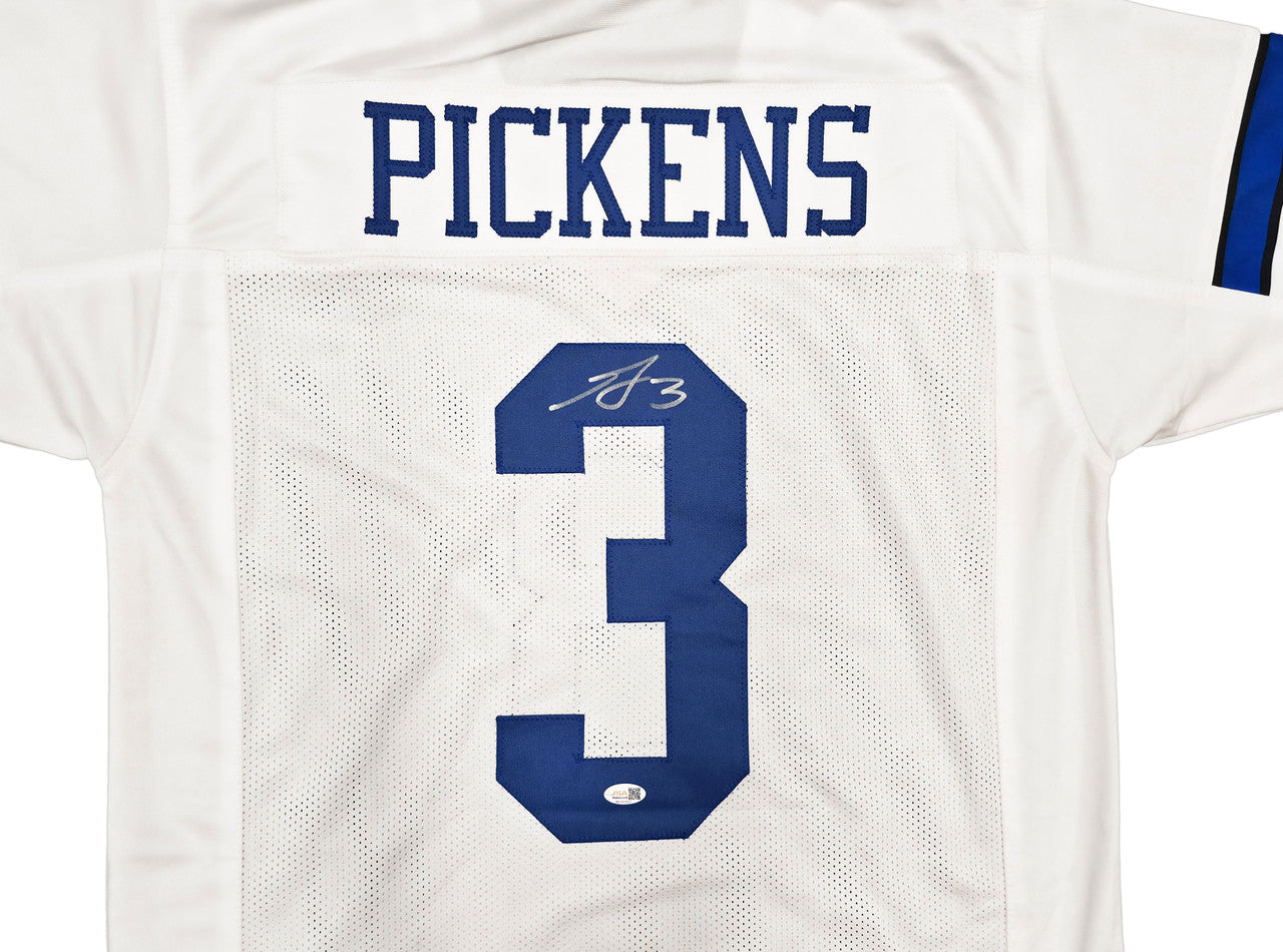 Dallas Cowboys George Pickens Autographed White Jersey JSA Witness Stock #262415