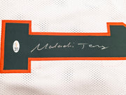 Miami Hurricanes Malachi Toney Autographed White Jersey JSA Witness Stock #262506