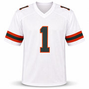 Miami Hurricanes Malachi Toney Autographed White Jersey JSA Witness Stock #262506