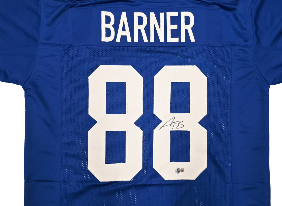 Seattle Seahawks AJ Barner Autographed Blue Throwback Jersey Beckett BAS Witness Stock #262502
